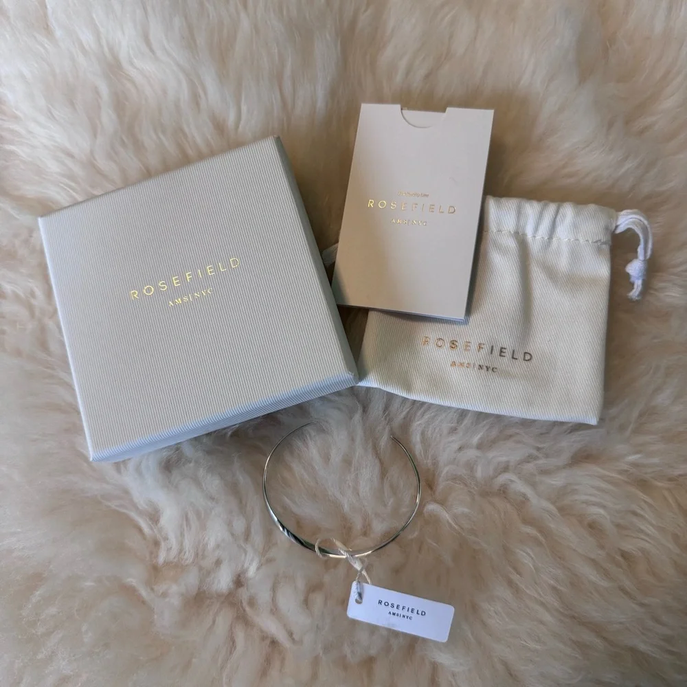 Rosefield Twisted Bangle - Silver - Picture 4 of 5